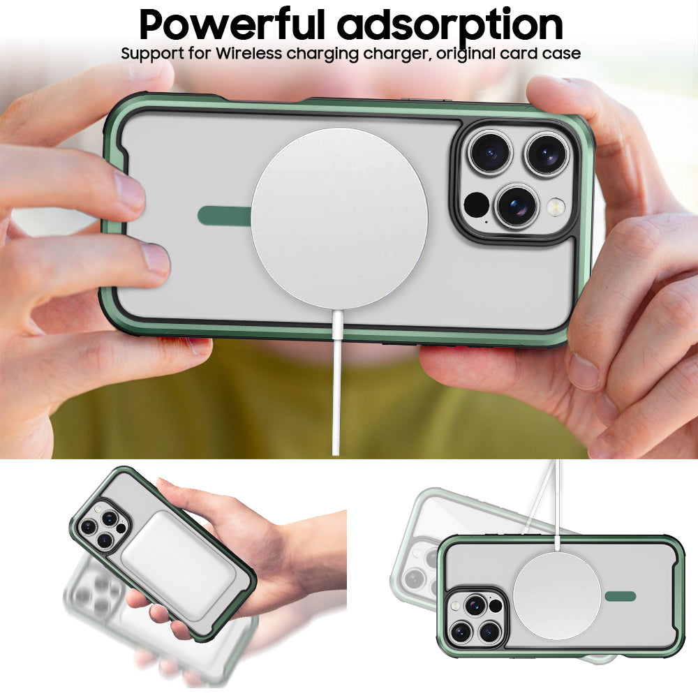 PULSE Aluminium Rugged Magsafe Case for iPhone 16 Pro Max-Matt Green