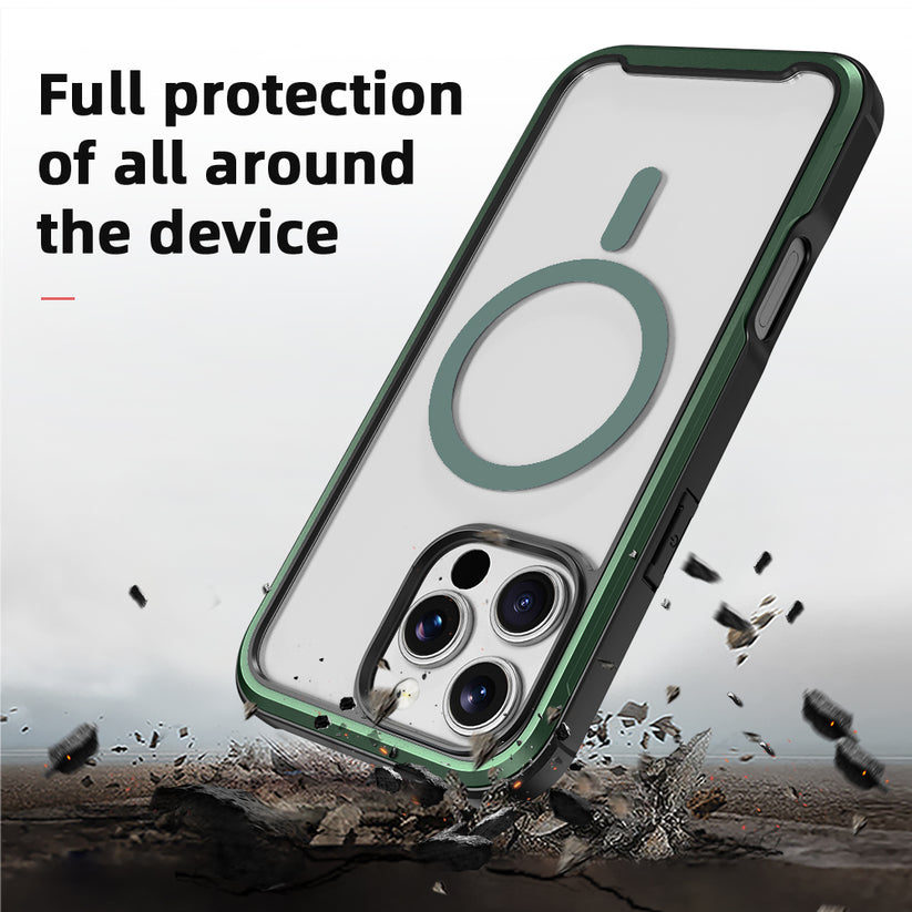 PULSE Aluminium Rugged Magsafe Case for iPhone 16 Pro Max-Matt Green Get best offers for PULSE Aluminium Rugged Magsafe Case for iPhone 16 Pro Max-Matt Green