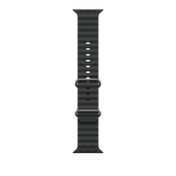 49mm Black Ocean Band - Natural Titanium Finish