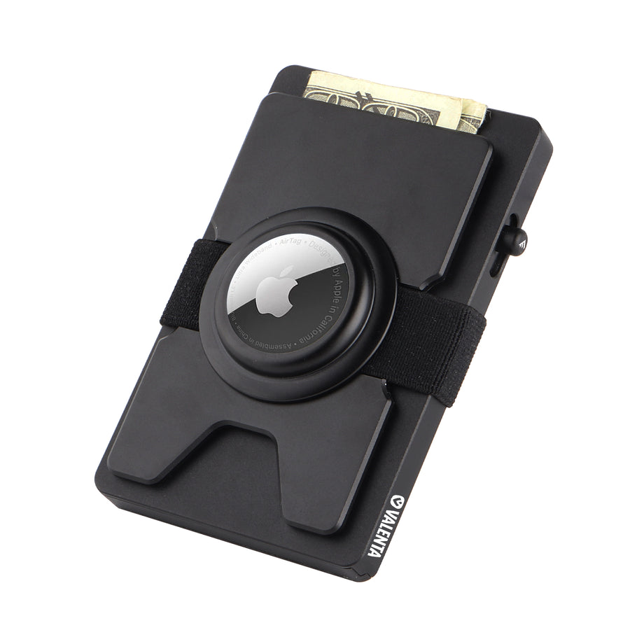 Valenta Cardprotector Aluminium with Airtag holder Black