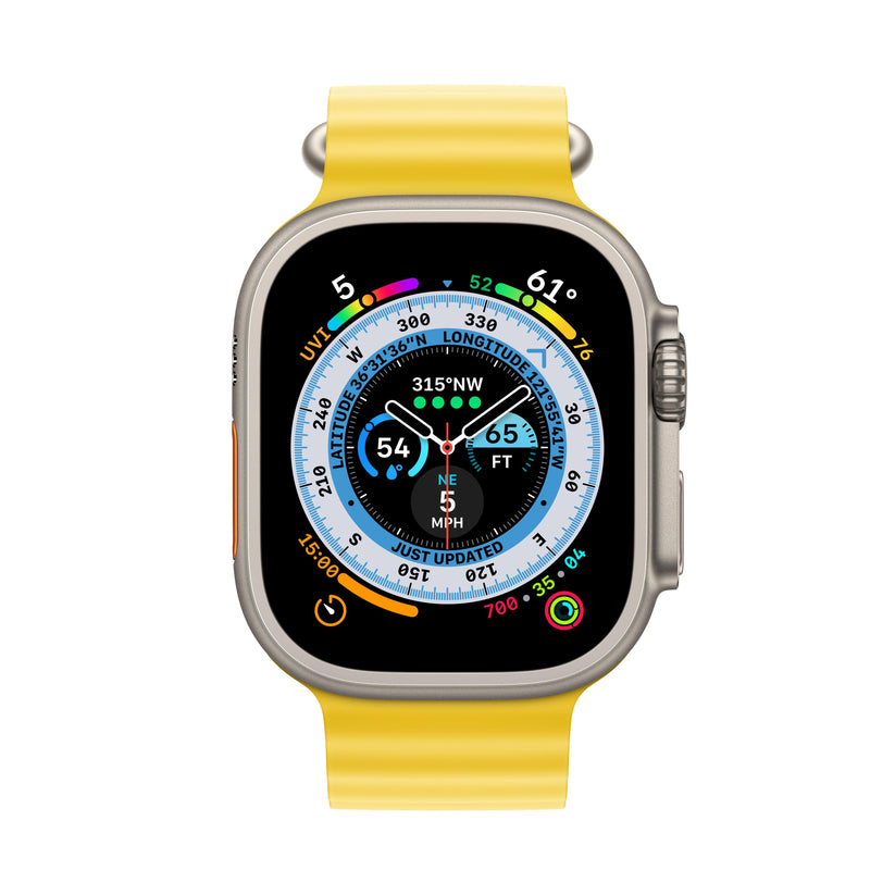 Apple Watch Ultra GPS + Cellular, 49mm Titanium Case with Yellow 