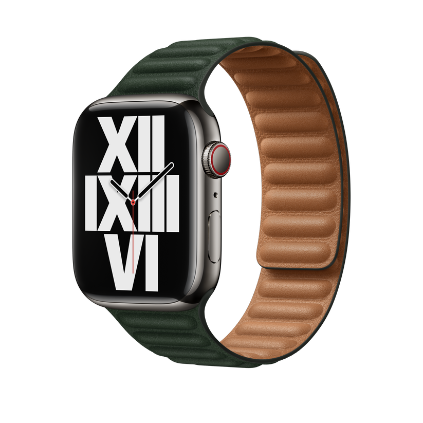 45mm Sequoia Green Leather Link - S/M Get best offers for 45mm Sequoia Green Leather Link - S/M