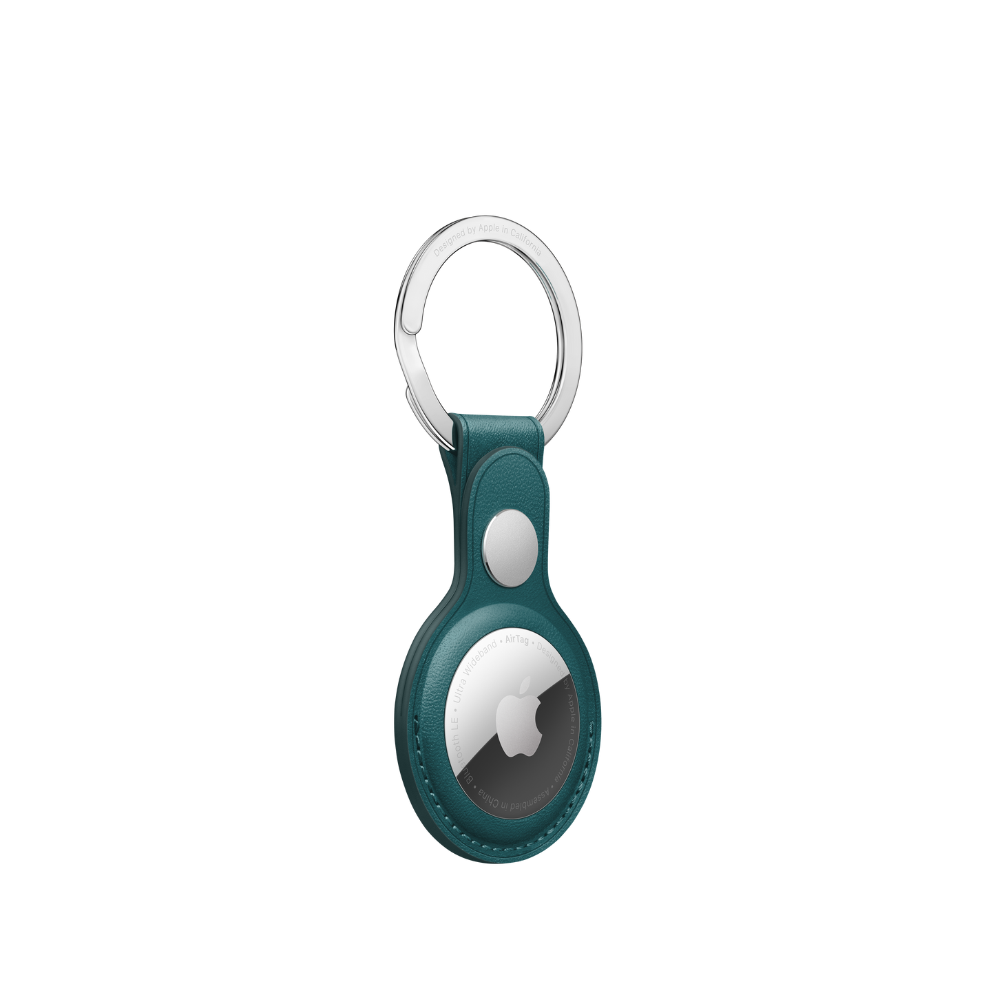 AirTag Leather Key Ring - Forest Green