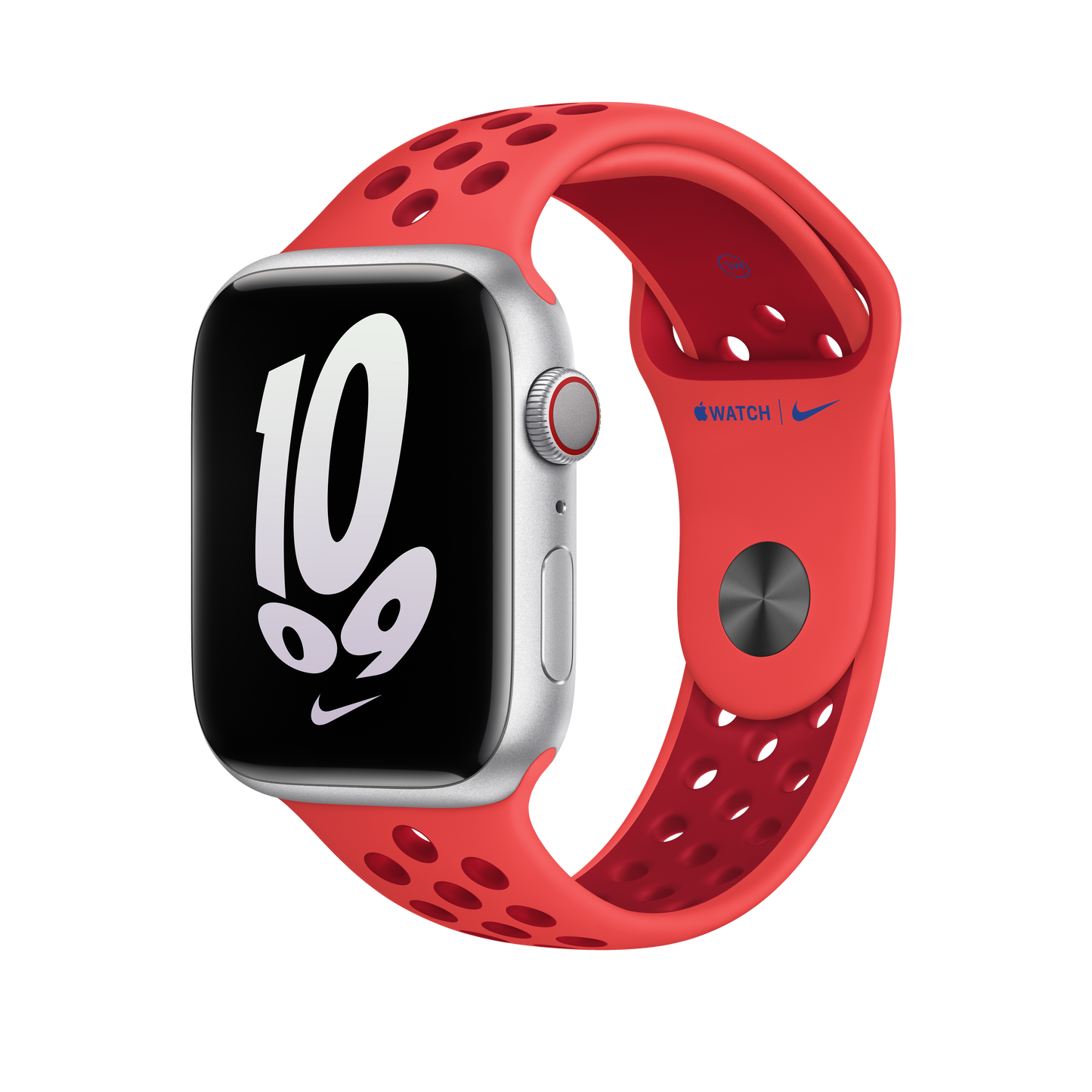 45mm Bright Crimson/Gym Red Nike Sport Band