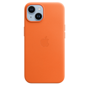 iPhone 14 Leather Case with MagSafe - Orange