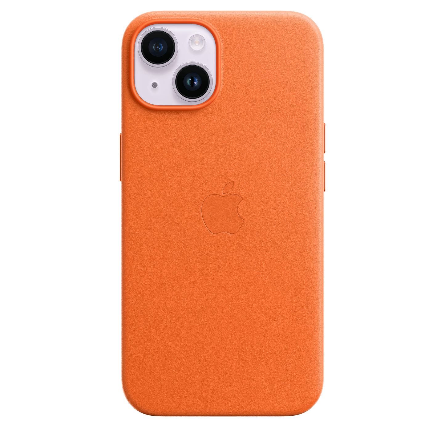 iPhone 14 Leather Case with MagSafe - Orange