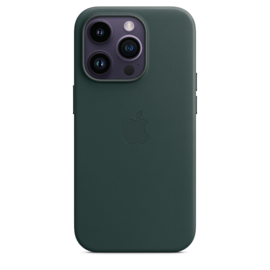 iPhone 14 Pro Leather Case with MagSafe - Forest Green
