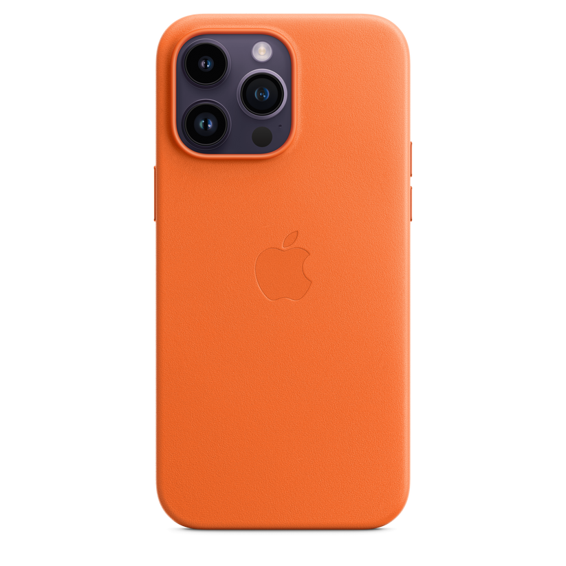 iPhone 14 Pro Max Leather Case with MagSafe - Orange Get best offers for iPhone 14 Pro Max Leather Case with MagSafe - Orange