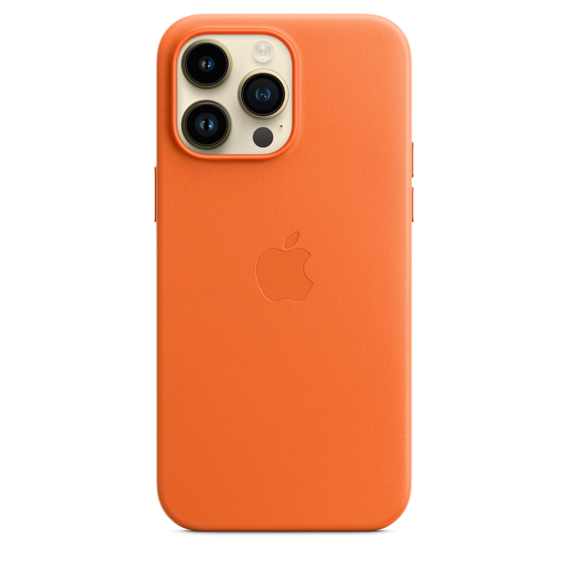 iPhone 14 Pro Max Leather Case with MagSafe - Orange Get best offers for iPhone 14 Pro Max Leather Case with MagSafe - Orange