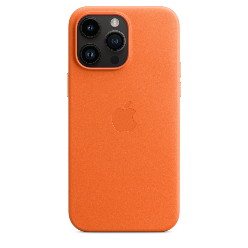 iPhone 14 Pro Max Leather Case with MagSafe - Orange Get best offers for iPhone 14 Pro Max Leather Case with MagSafe - Orange