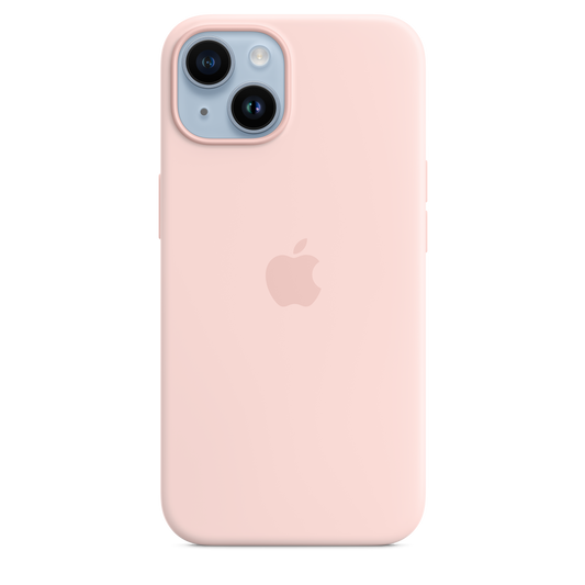 iPhone 14 Silicone Case with MagSafe - Chalk Pink