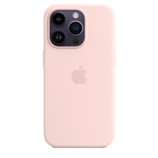 iPhone 14 Pro Silicone Case with MagSafe - Chalk Pink