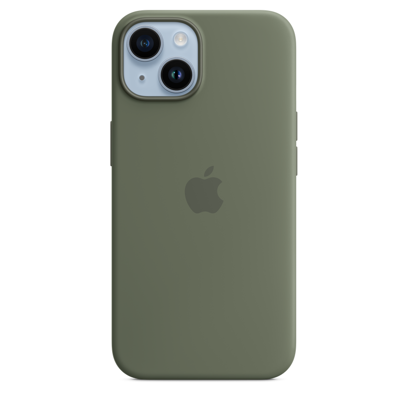 iPhone 14 Silicone Case with MagSafe - Olive Get best offers for iPhone 14 Silicone Case with MagSafe - Olive