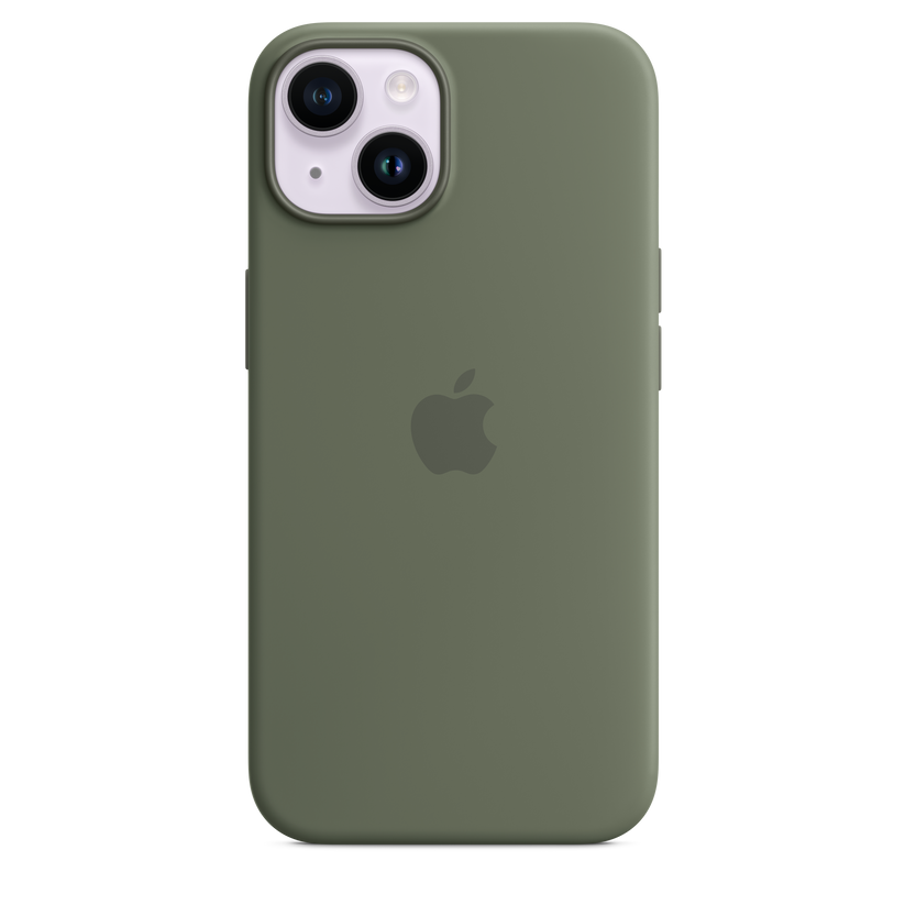 iPhone 14 Silicone Case with MagSafe - Olive Get best offers for iPhone 14 Silicone Case with MagSafe - Olive