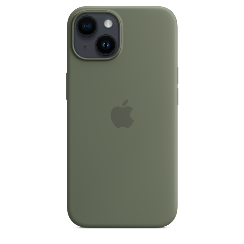 iPhone 14 Silicone Case with MagSafe - Olive Get best offers for iPhone 14 Silicone Case with MagSafe - Olive