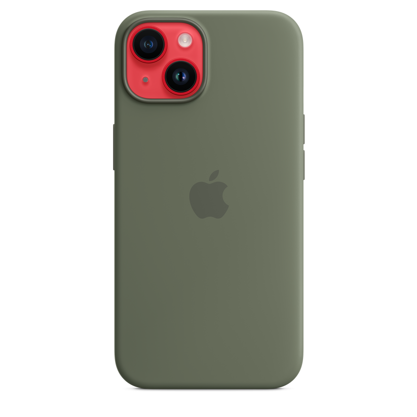 iPhone 14 Silicone Case with MagSafe - Olive Get best offers for iPhone 14 Silicone Case with MagSafe - Olive