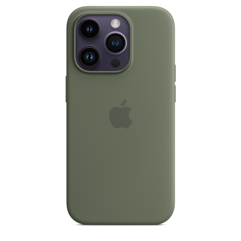 iPhone 14 Pro Silicone Case with MagSafe - Olive Get best offers for iPhone 14 Pro Silicone Case with MagSafe - Olive