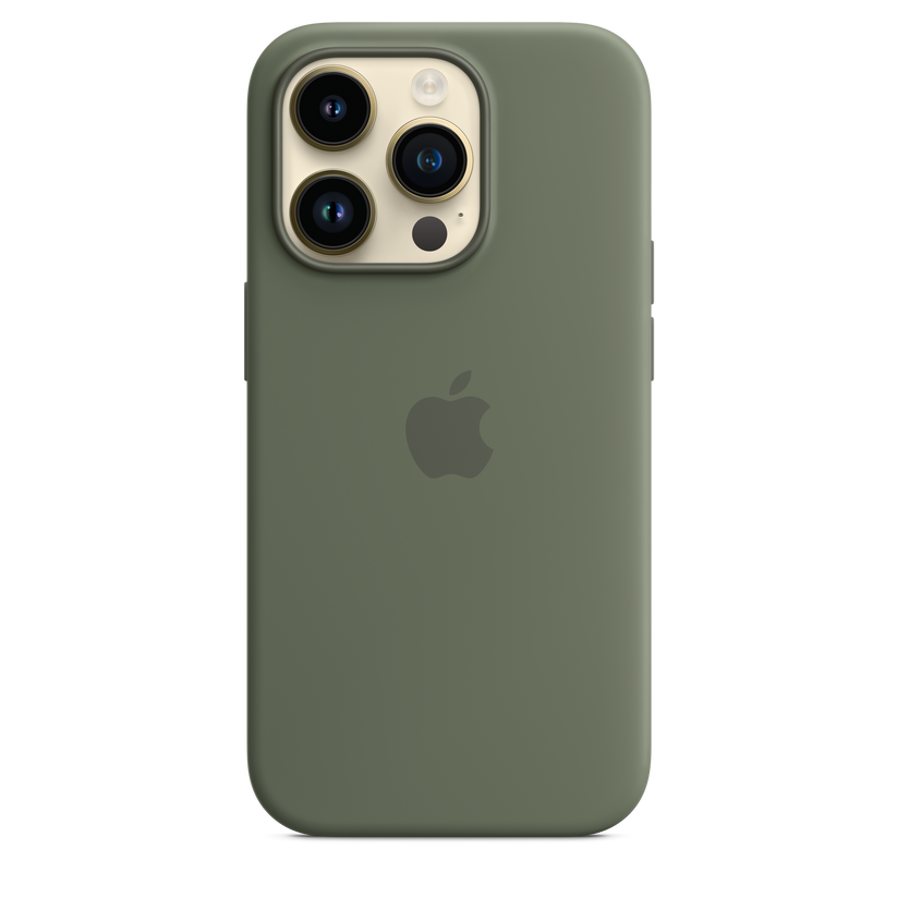 iPhone 14 Pro Silicone Case with MagSafe - Olive Get best offers for iPhone 14 Pro Silicone Case with MagSafe - Olive