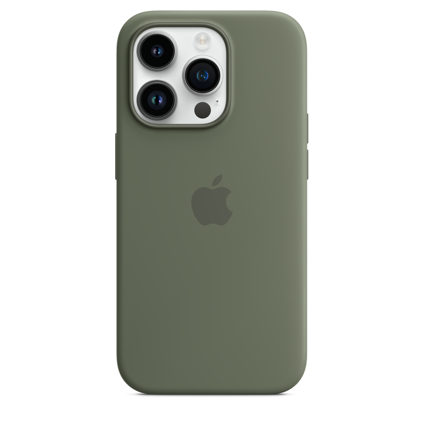 iPhone 14 Pro Silicone Case with MagSafe - Olive Get best offers for iPhone 14 Pro Silicone Case with MagSafe - Olive