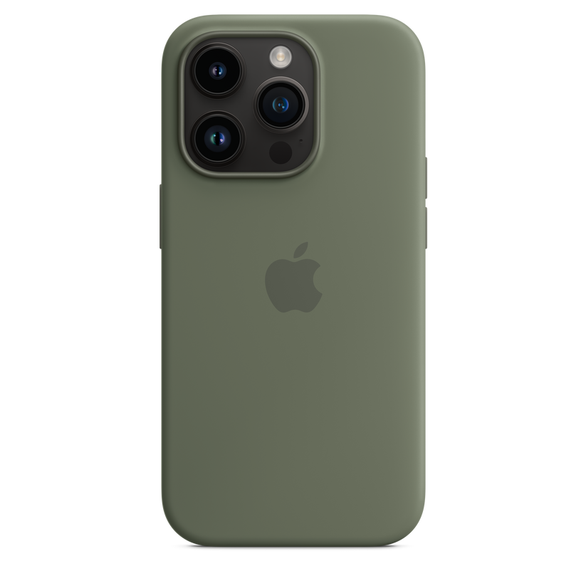 iPhone 14 Pro Silicone Case with MagSafe - Olive Get best offers for iPhone 14 Pro Silicone Case with MagSafe - Olive