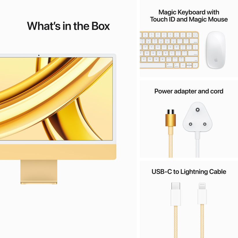 24-inch iMac with Retina 4.5K display: Apple M3 chip with 8‑core CPU a –  Imagine Online