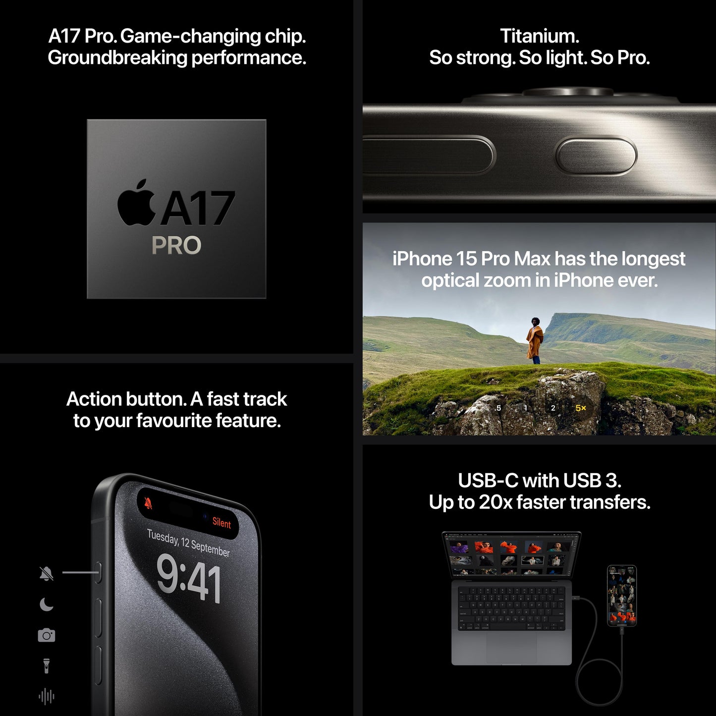 iPhone 15 Pro 256GB White Titanium