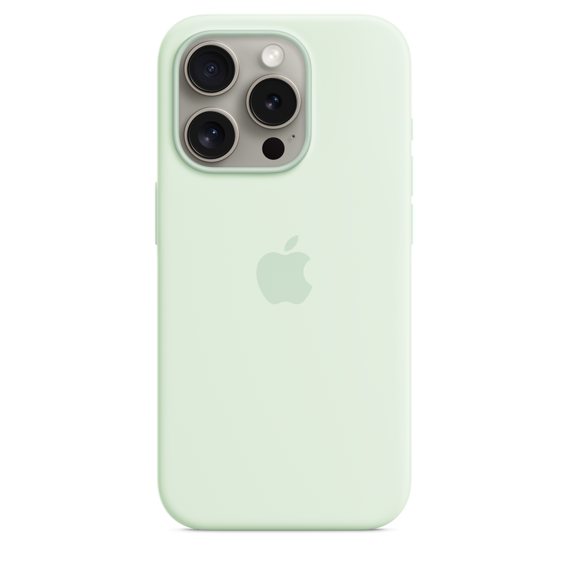 iPhone 15 Pro Silicone Case with MagSafe - Soft Mint Get best offers for iPhone 15 Pro Silicone Case with MagSafe - Soft Mint