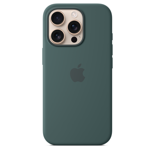 iPhone 16 Pro Silicone Case with MagSafe - Lake Green