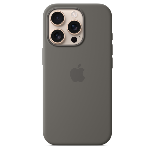 iPhone 16 Pro Silicone Case with MagSafe - Stone Grey