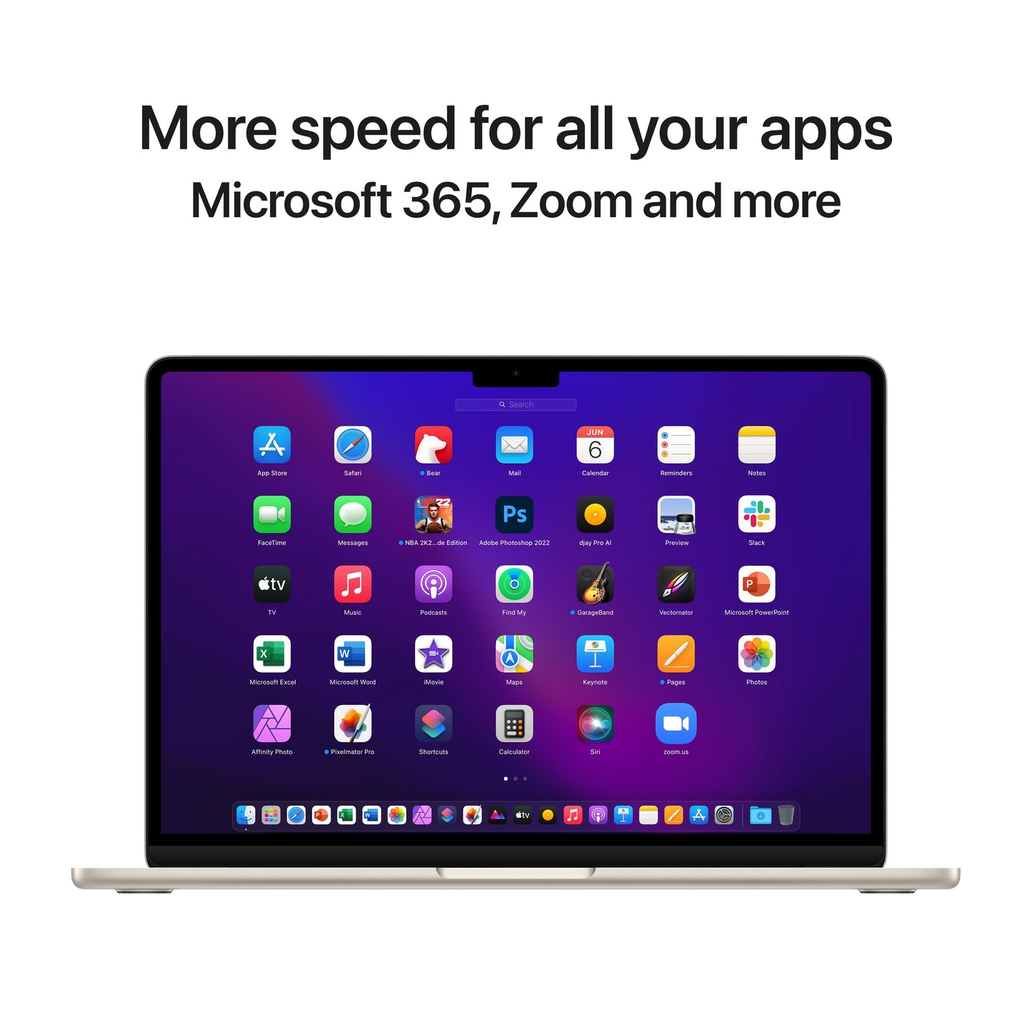 13-inch MacBook Air: Apple M2 chip with 8‑core CPU and 8‑core GPU, 256GB SSD - Starlight