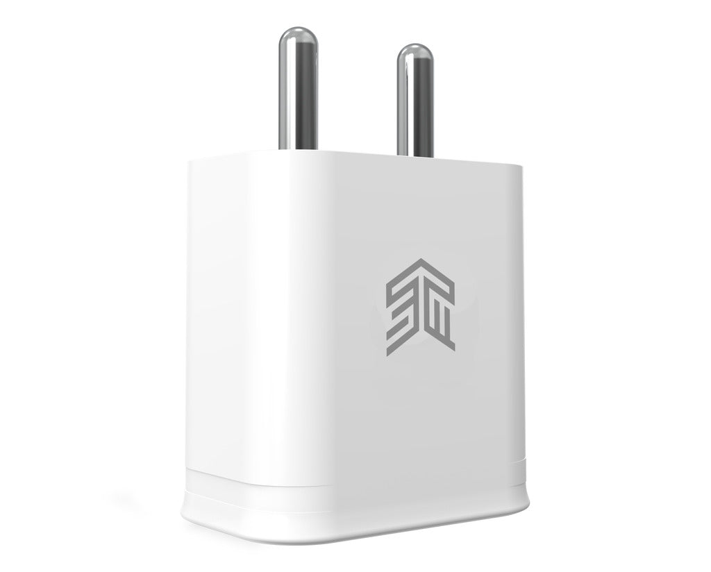 STM Fast charge 33W DUAL USB-C & USB-A Power Adapter - White