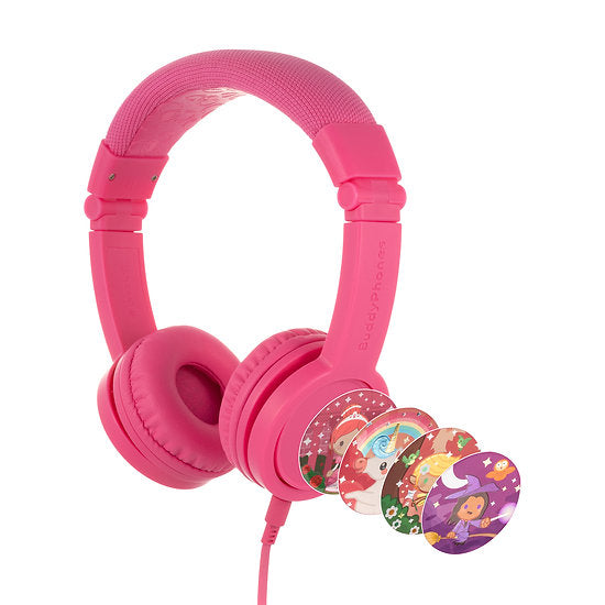 ONANOFF BuddyPhones Explore Plus Foldable with Mic , Rose Pink