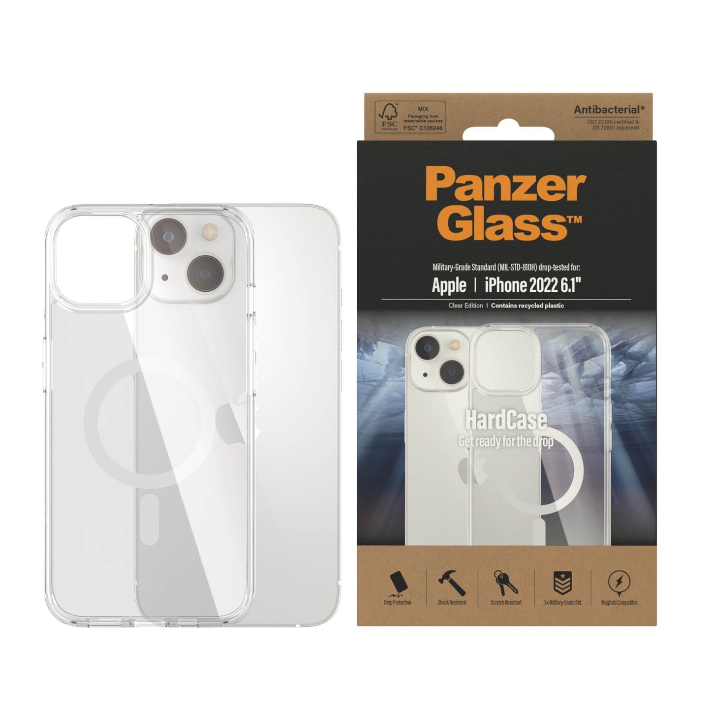 PanzerGlass™ HardCase MagSafe Compatible for iPhone 14 - Clear Edition