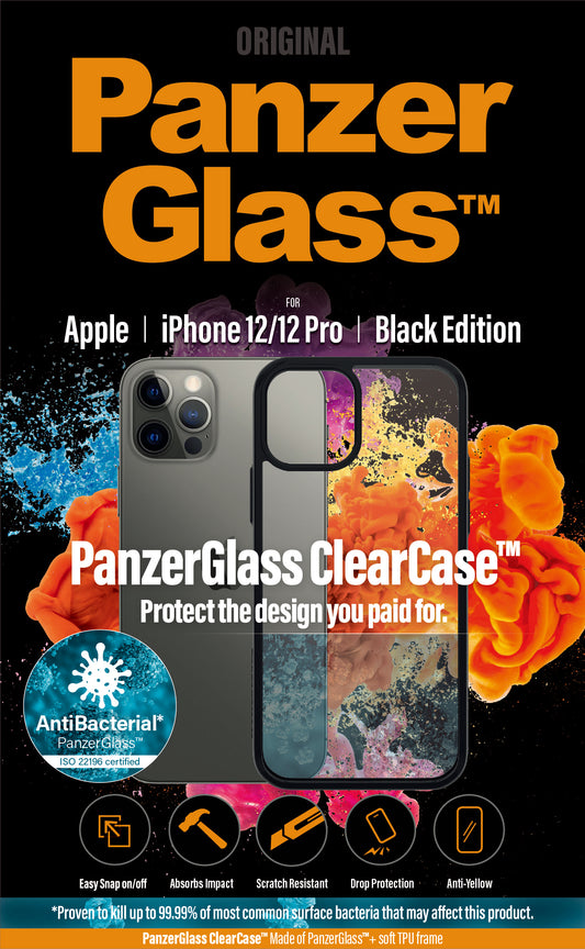 PanzerGlass ClearCase for iPhone 12/12 Pro - Black