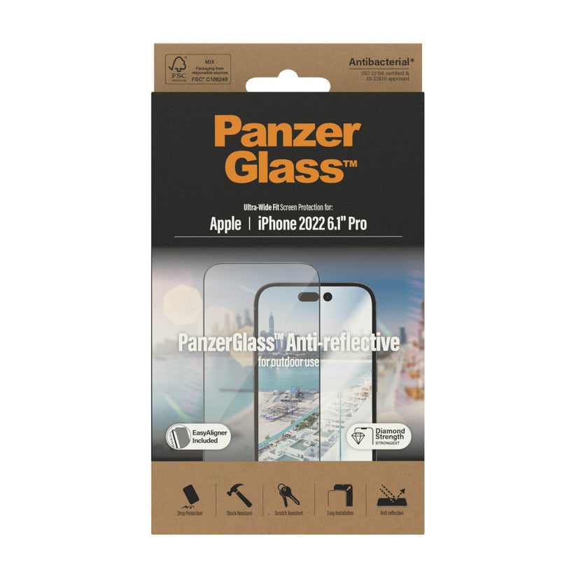 PanzerGlass™ Anti-Reflection Ultra-Wide Fit Screen Protector for iPhone 14 Pro - Anti-Reflection Get best offers for PanzerGlass™ Anti-Reflection Ultra-Wide Fit Screen Protector for iPhone 14 Pro - Anti-Reflection