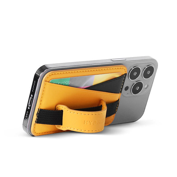 HYPHEN MagSafe Wallet - Dual Pocket with Grip - Orange