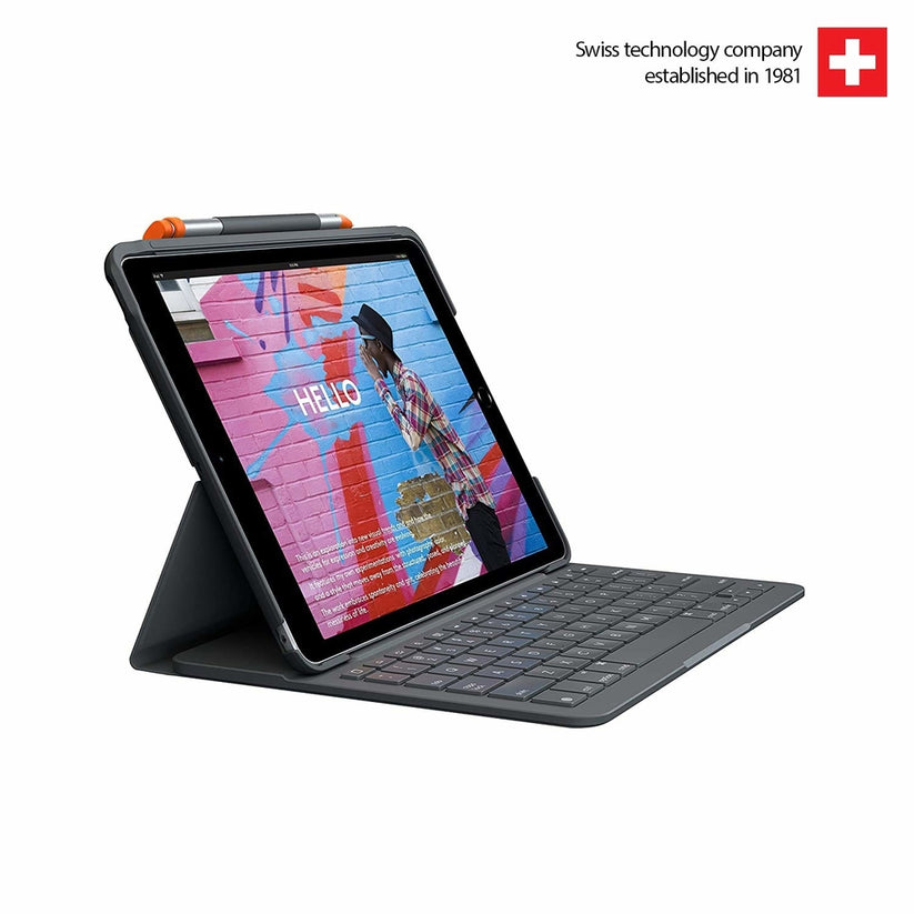 Logitech SLIM FOLIO - Keyboard case with Bluetooth for iPad Get best offers for Logitech SLIM FOLIO - Keyboard case with Bluetooth for iPad