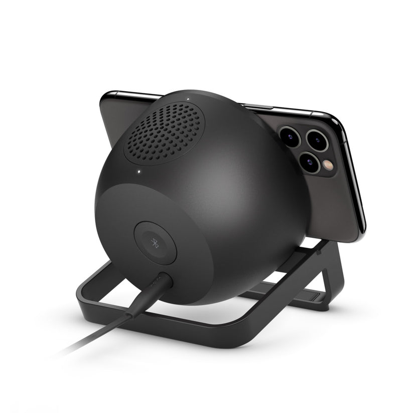 Belkin Wireless charger + Bluetooth speaker - Black Get best offers for Belkin Wireless charger + Bluetooth speaker - Black