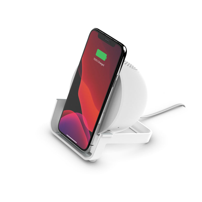 Belkin Wireless charger + Bluetooth speaker -White Get best offers for Belkin Wireless charger + Bluetooth speaker -White