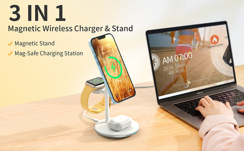 Apple Qi Magsafe PowerHub Wireless Multi Charger & Removable Power Ban –  CHARGit Store