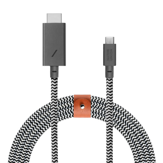 NATIVE UNION Belt Cable C-HDMI - Zebra (3 m)