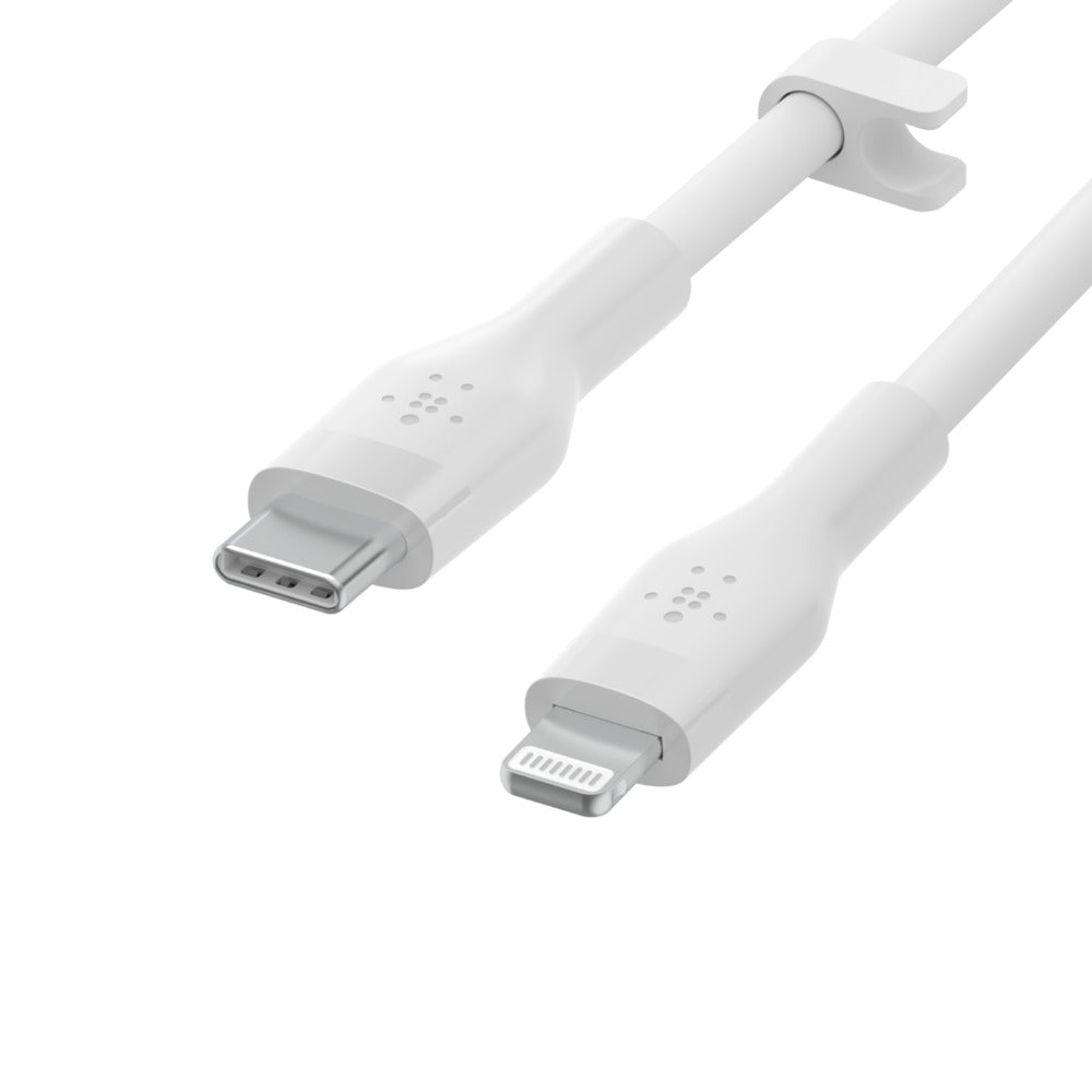 Belkin BOOST‚ÜëCHARGE‚Ѣ Flex USB-C Cable with Lightning Connector - White