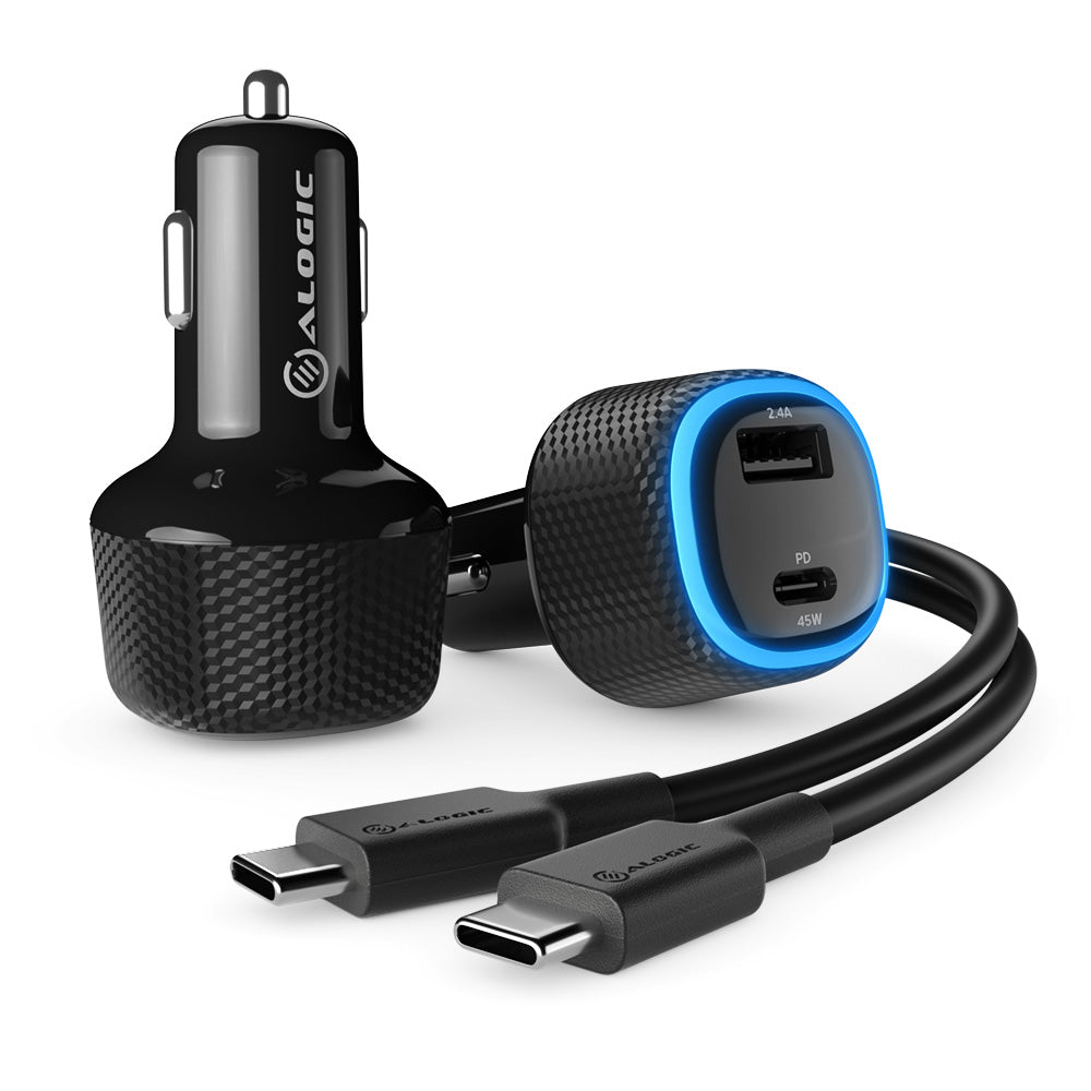 ALOGIC Rapid 2 Port USB-A + USB-C Car Charger - 12W + 45W