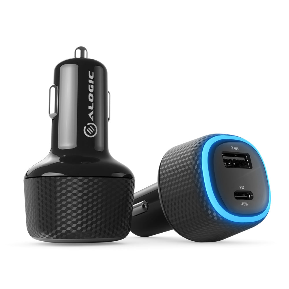 ALOGIC Rapid 2 Port USB-A + USB-C Car Charger - 12W + 45W