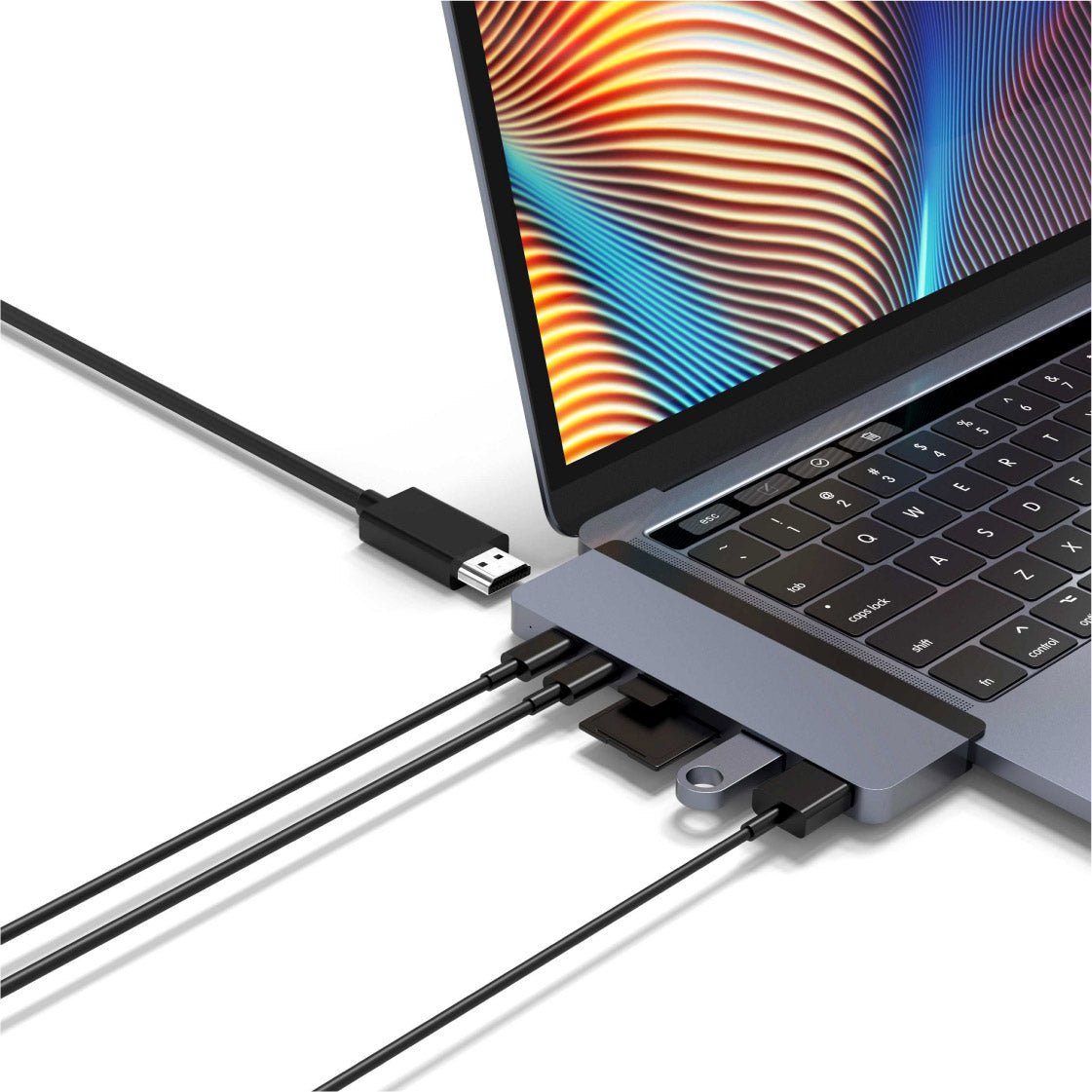 HyperDrive DUO 7-in-2 — USB-C Hub for MacBook Pro / Air_Space Grey