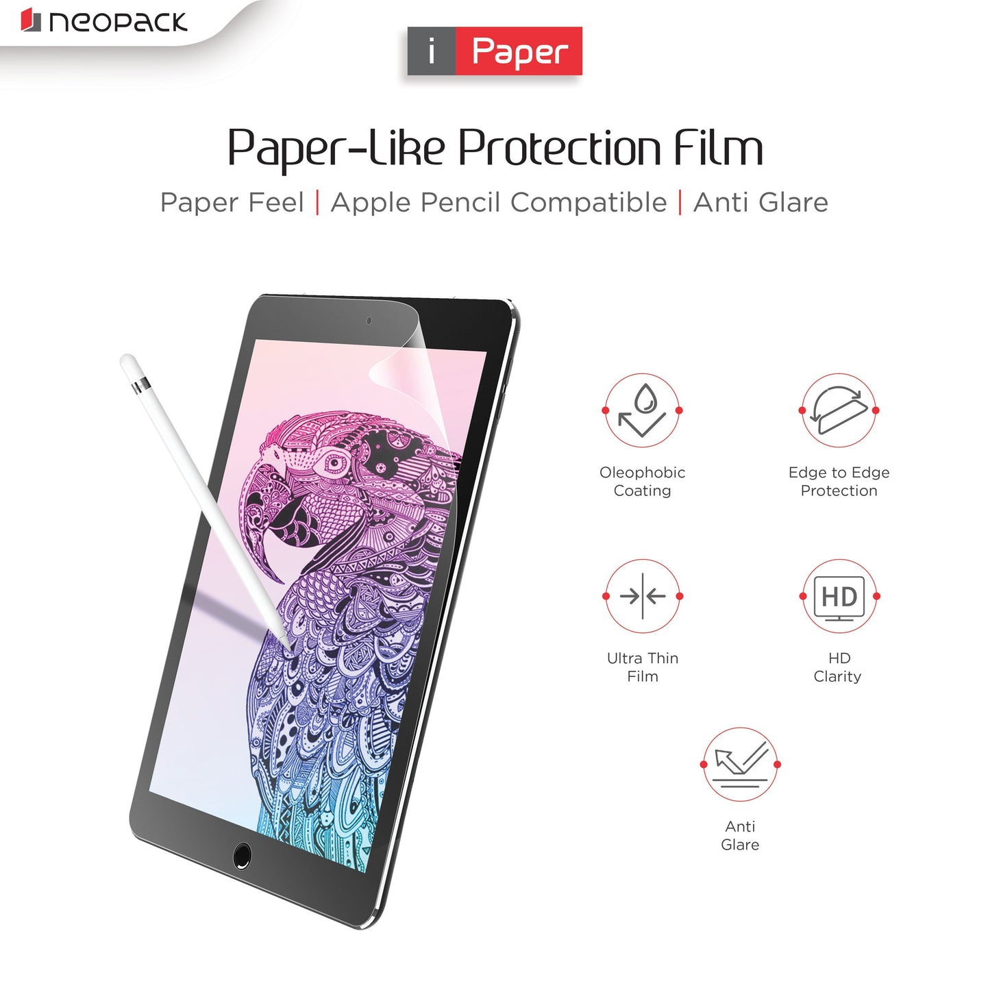 Neopack iPaper Paper Feel Screen Protector for iPad Air 10.9-inch & Pro 11-inch 2nd Gen - Clear