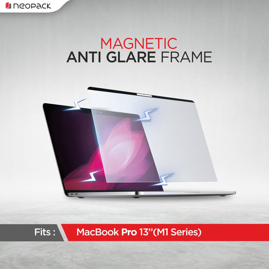 Neopack Magnetic Anti Glare Frame For MacBook Pro 13", M1 Series (Clear)