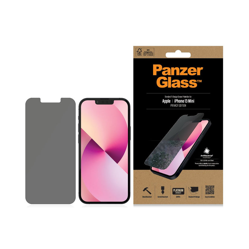 PanzerGlass iPhone 13 mini AntiBacterial Screen Protector - Privacy Get best offers for PanzerGlass iPhone 13 mini AntiBacterial Screen Protector - Privacy