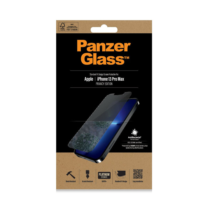 PanzerGlass iPhone 13 Pro Max AntiBacterial Screen Protector - Privacy Get best offers for PanzerGlass iPhone 13 Pro Max AntiBacterial Screen Protector - Privacy