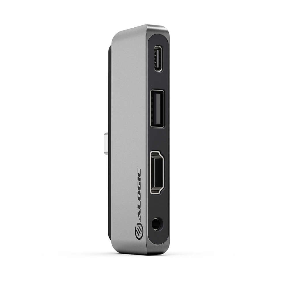 ALOGIC USB- C Anchor HDMI Hub - USB-A (USB 2.0), USB-C (PD 60W), 3.5mm Audio Jack, HDMI 4K@30Hz